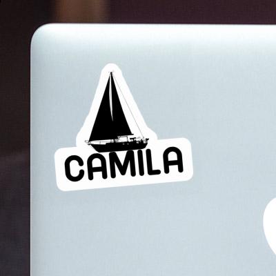 Sticker Sailboat Camila Laptop Image