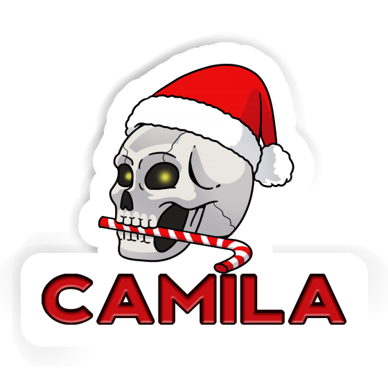 Sticker Camila Christmas Skull Notebook Image