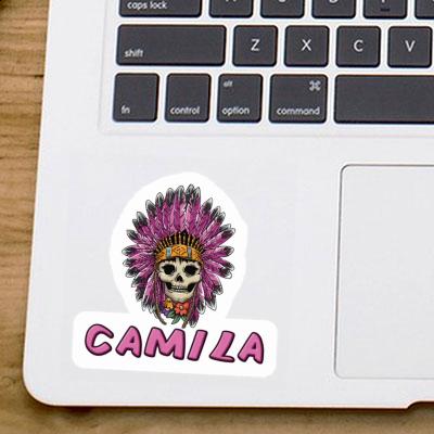 Camila Sticker Lady Totenkopf Laptop Image