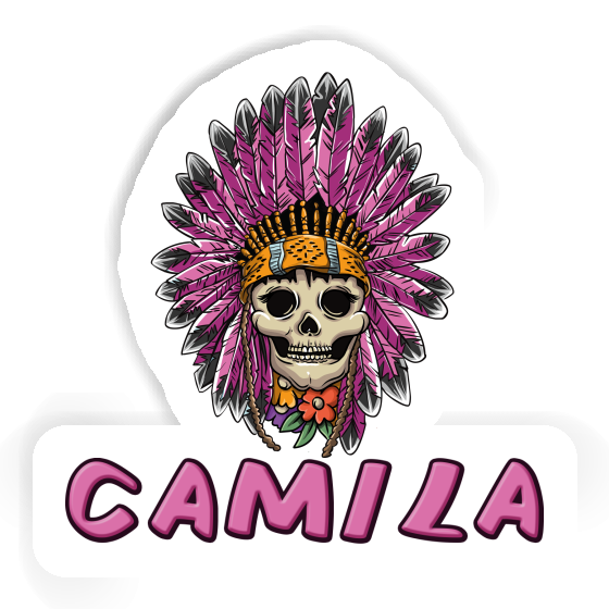 Camila Sticker Lady Totenkopf Notebook Image