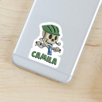 Sticker Bicycle Rider Camila Notebook Image