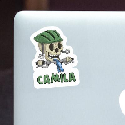 Sticker Bicycle Rider Camila Laptop Image