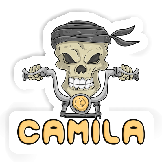 Motorbike Rider Sticker Camila Notebook Image