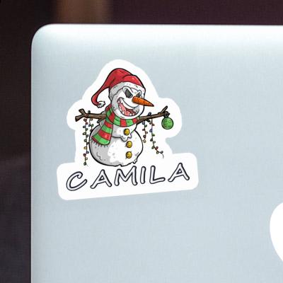 Bonhomme de neige Autocollant Camila Notebook Image