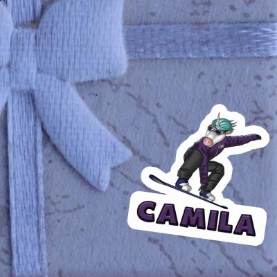 Autocollant Camila Snowboardeuse Notebook Image