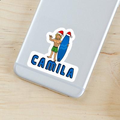 Camila Sticker Weihnachtssurfer Notebook Image