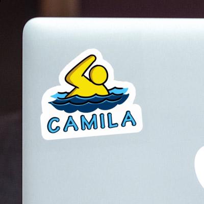 Camila Sticker Swimmer Laptop Image