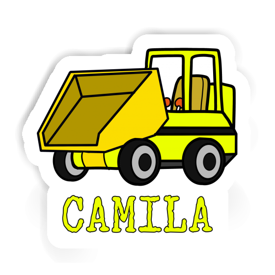 Camila Sticker Front Tipper Notebook Image