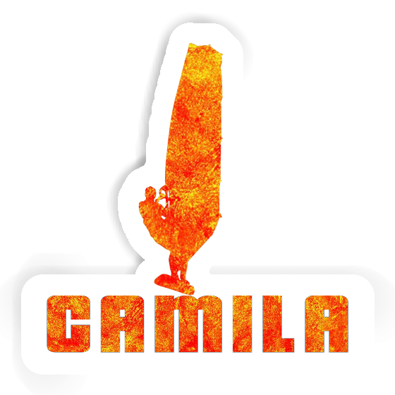 Camila Sticker Windsurfer Laptop Image