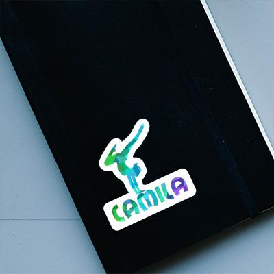 Sticker Camila Yoga Woman Notebook Image