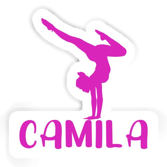 Sticker Camila Yoga Woman Laptop Image