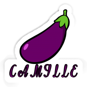 Camille Sticker Aubergine Image