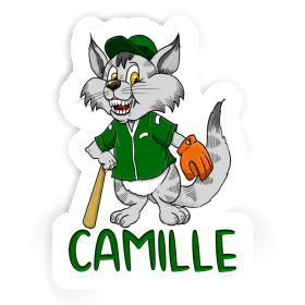 Baseball Cat Sticker Camille Image