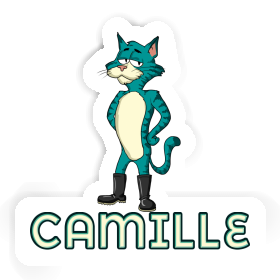 Sticker Camille Standing Cat Image