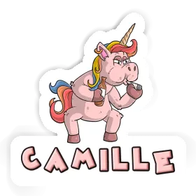 Camille Sticker Smoking Unicorn Image