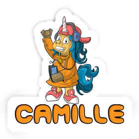 Camille Sticker Hip-Hop Unicorn Image