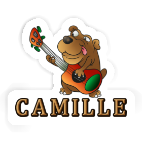 Sticker Camille Guitar Dog Image