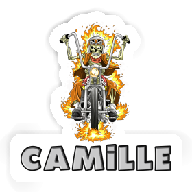 Motorcycle Rider Sticker Camille Image