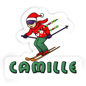 Christmas Skier Sticker Camille Image