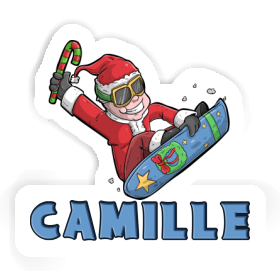 Sticker Christmas Snowboarder Camille Image