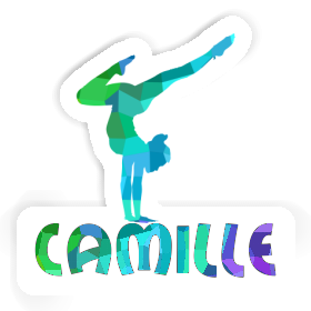 Camille Sticker Yoga Woman Image