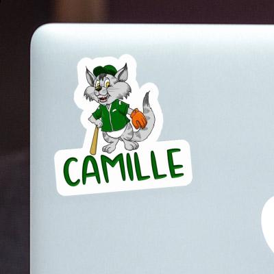 Baseball-Katze Sticker Camille Laptop Image