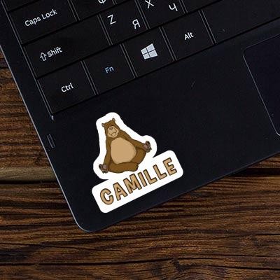 Sticker Yoga Bear Camille Laptop Image