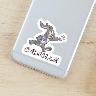 Camille Sticker Rugby rabbit Laptop Image