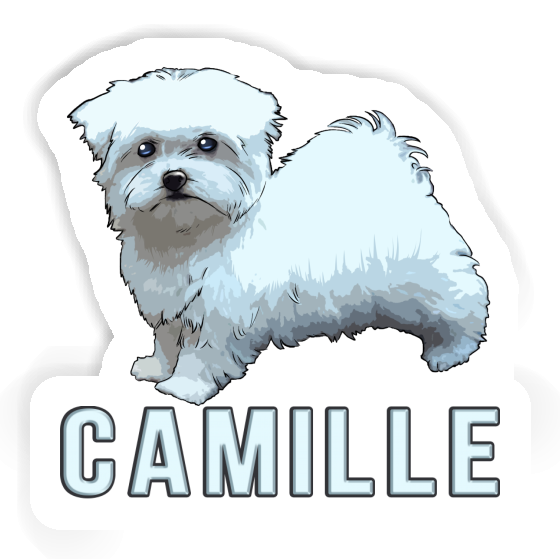 Camille Sticker Malteser Laptop Image