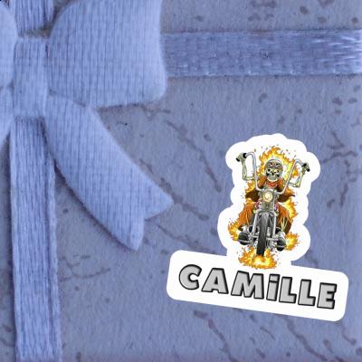 Motorcycle Rider Sticker Camille Image