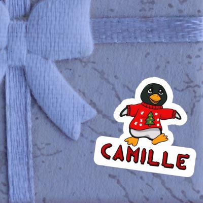 Christmas Penguin Sticker Camille Laptop Image