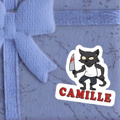 Autocollant Chat psychopathe Camille Notebook Image