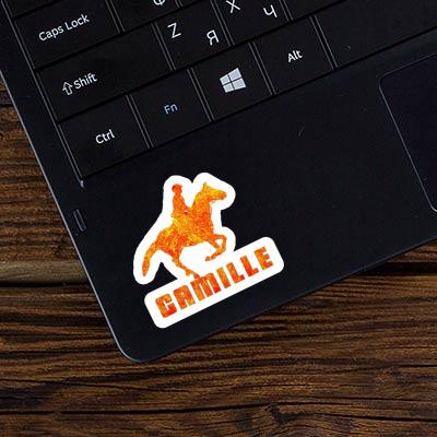 Camille Sticker Horse Rider Laptop Image