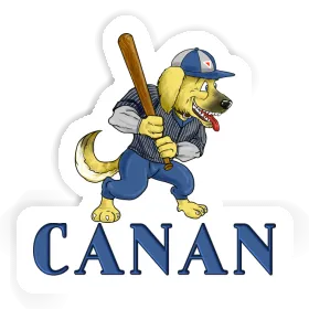 Baseball Dog Sticker Canan Image