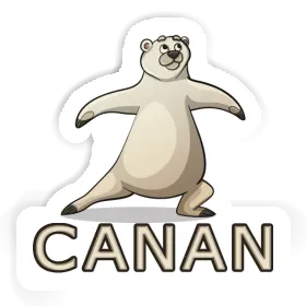 Sticker Canan Yoga Bear Image