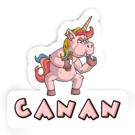 Smoking Unicorn Sticker Canan Image