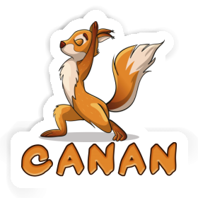 Canan Sticker Yoga Squirrel Image