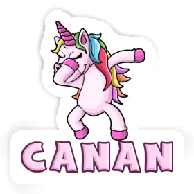 Dabbing Unicorn Sticker Canan Image