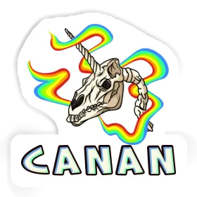 Sticker Canan Unicorn Skull Image