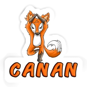 Yoga Fox Sticker Canan Image