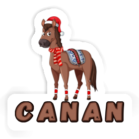 Sticker Canan Christmas Horse Image