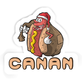 Christmas Hot Dog Sticker Canan Image