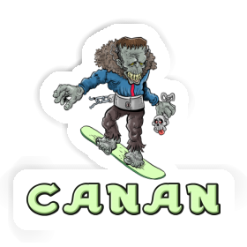 Snowboarder Sticker Canan Image