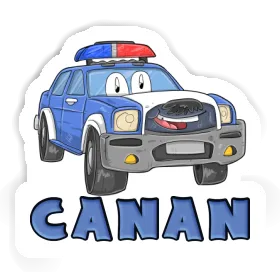 Sticker Canan Police Car Image