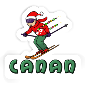 Sticker Canan Christmas Skier Image