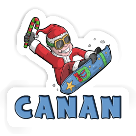 Sticker Canan Christmas Snowboarder Image