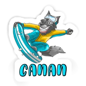 Snowboarder Sticker Canan Image