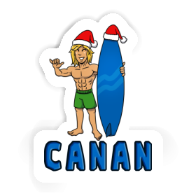 Canan Sticker Christmas Surfer Image