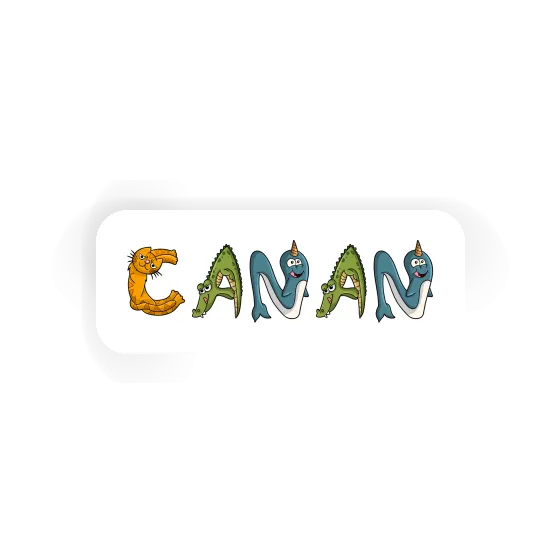 Sticker Canan Animal Font Laptop Image