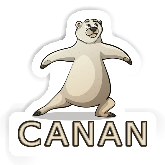 Sticker Canan Yoga Bear Image